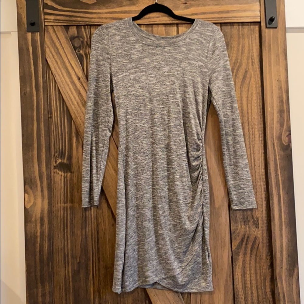 Heather Grey cinched waist dress